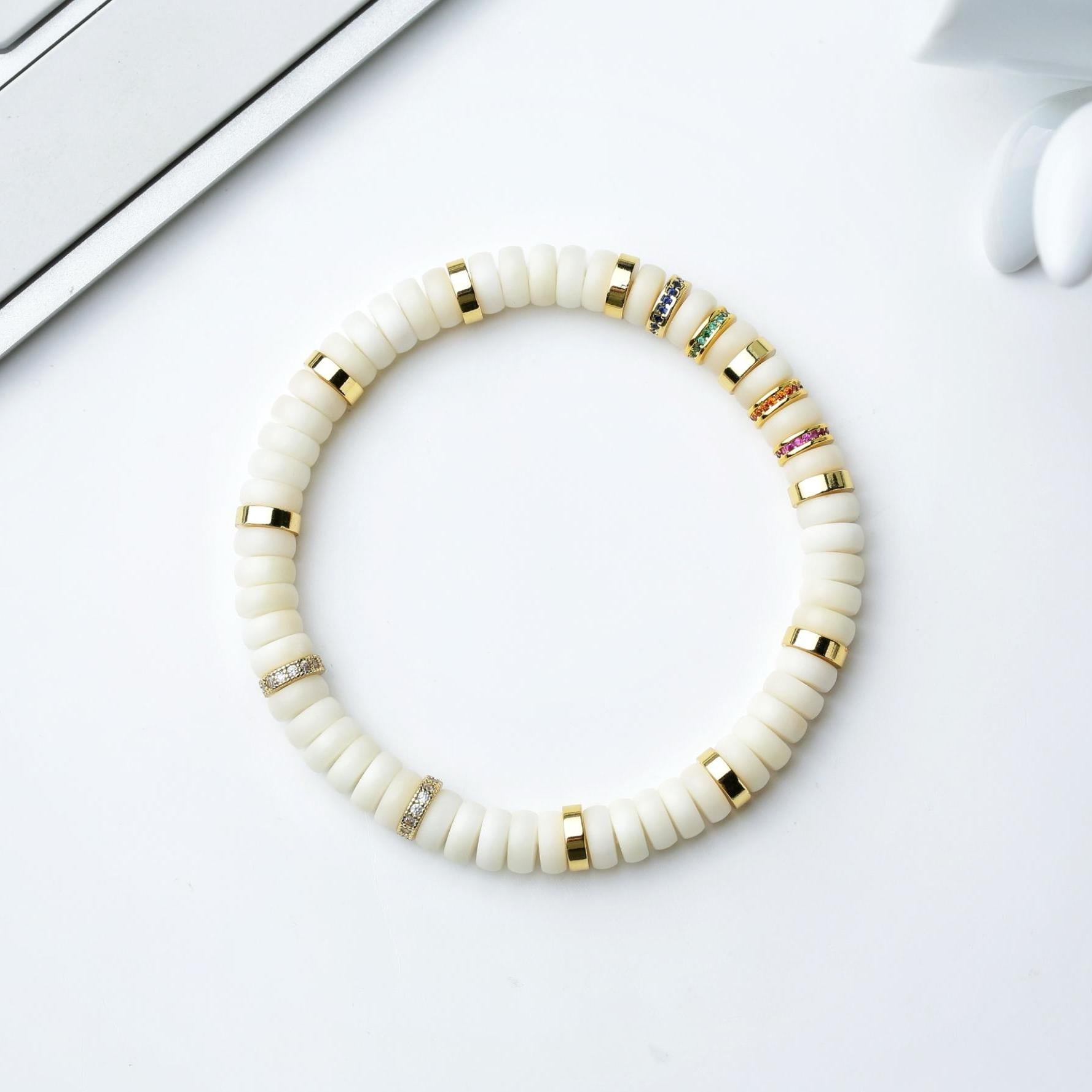 Original Ecological White Bodhi Bracelet Averon London