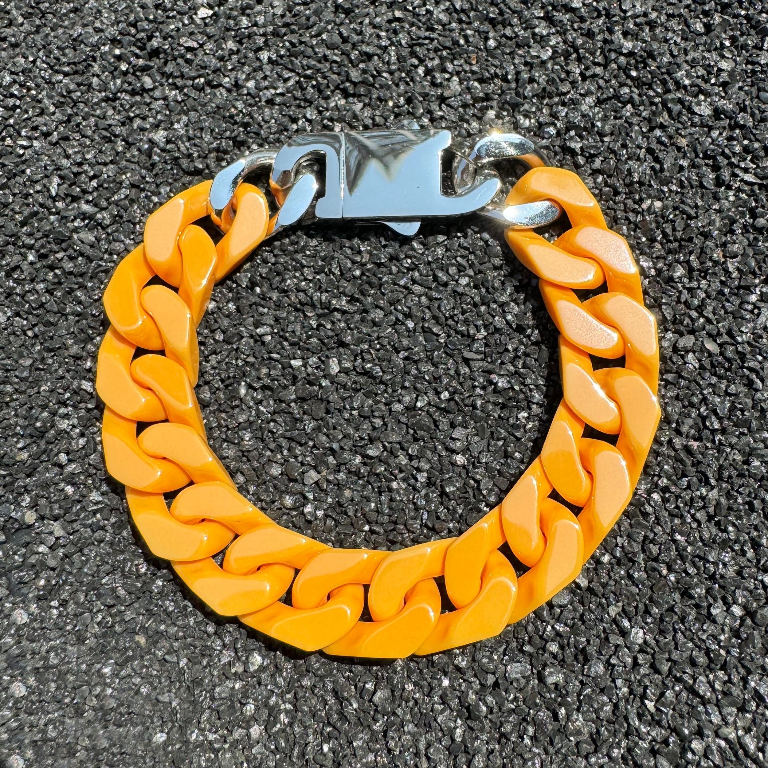 Chunky Cuban Ceramic Chain | White, Black, Yellow & Taupe