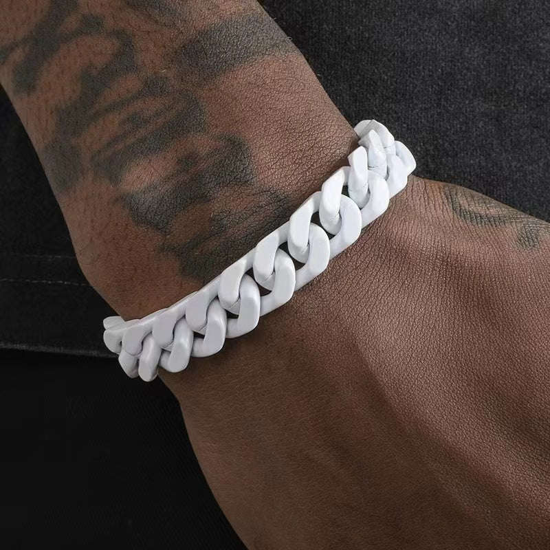 Painted Cuban Bracelet Averon London
