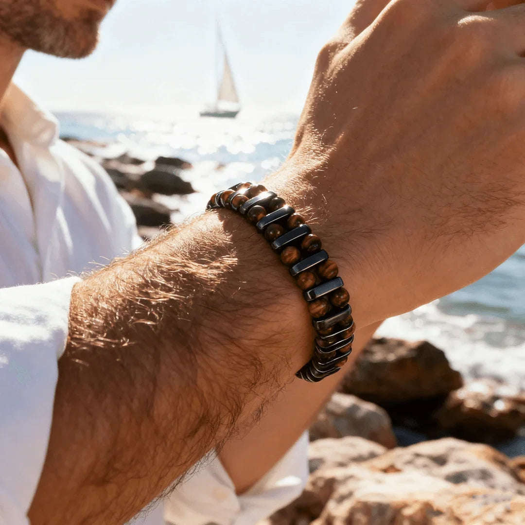 Natural Tiger's Eye Stone Bracelet Averon London