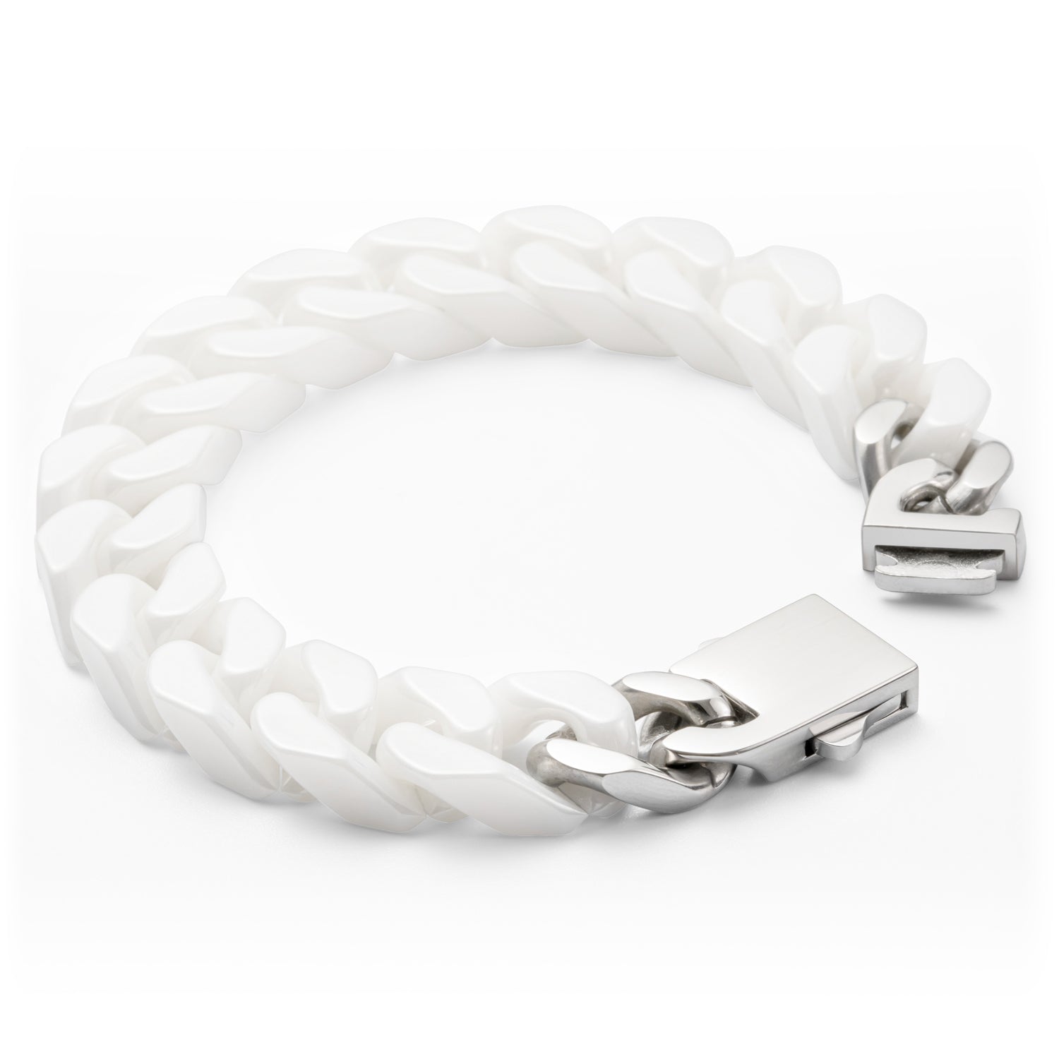 Chunky Cuban Ceramic Chain | White, Black, Yellow & Taupe