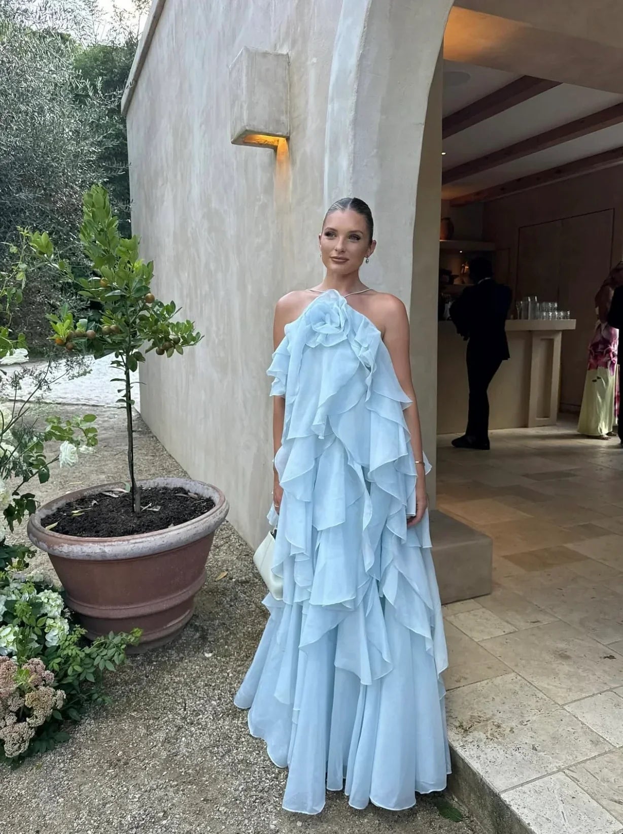 Bellina | Abito da Prom Maxi senza Maniche con Rouches per Donna