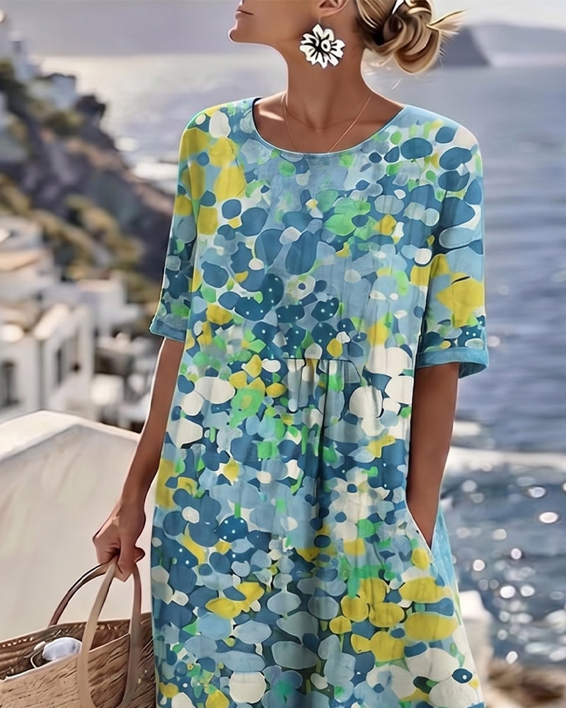 Elena | Vestito midi floreale leggero e morbido
