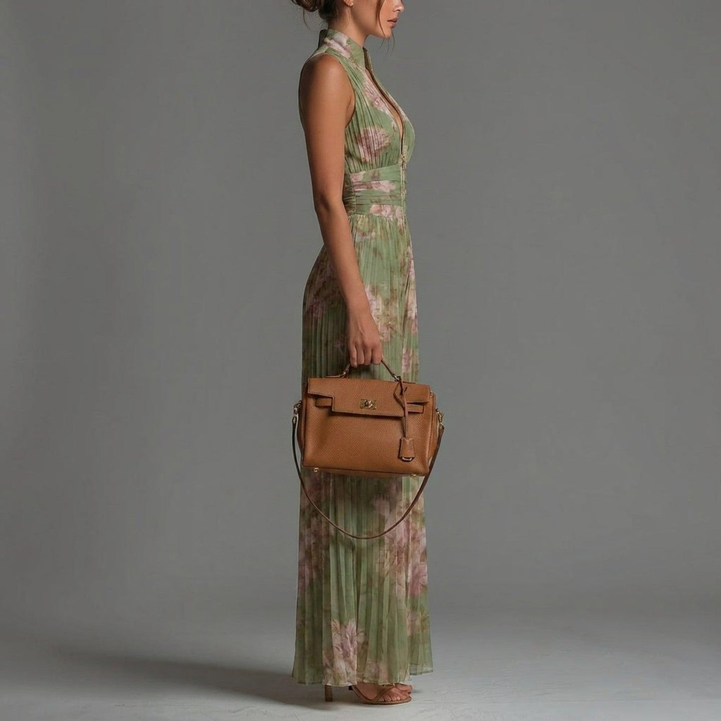 Alessia | Mono plissettato in georgette floreale