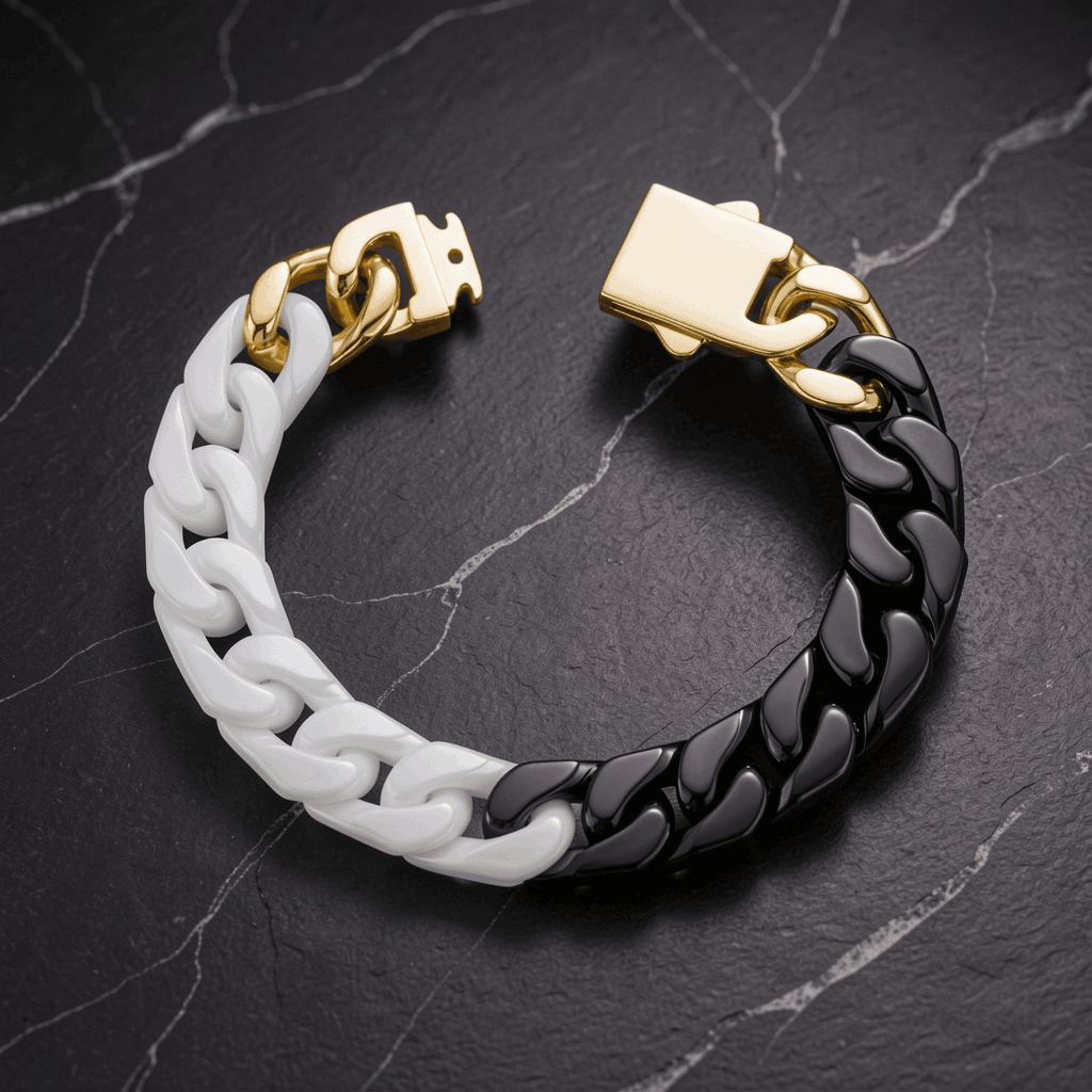 Panda Ceramic Cuban Bracelet Averon London