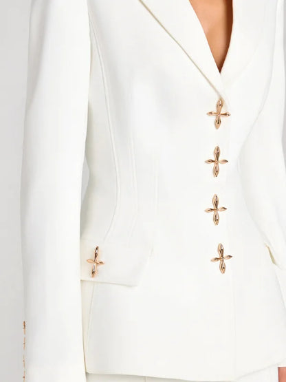 Sofia | Blazer bianco a un bottone