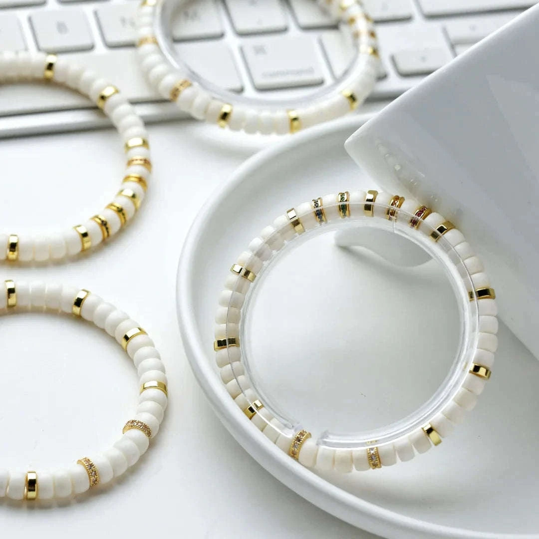 Original Ecological White Bodhi Bracelet Averon London