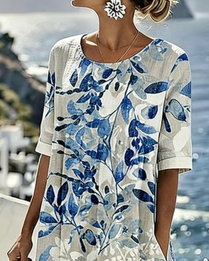 Alba | Vestito midi floreale leggero e svolazzante
