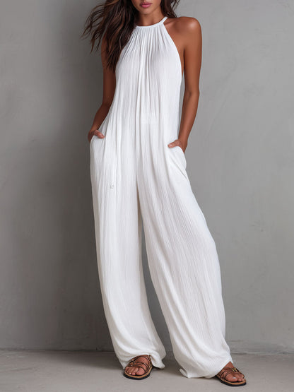 Giulia | Tuta fluida elegante con collo halter