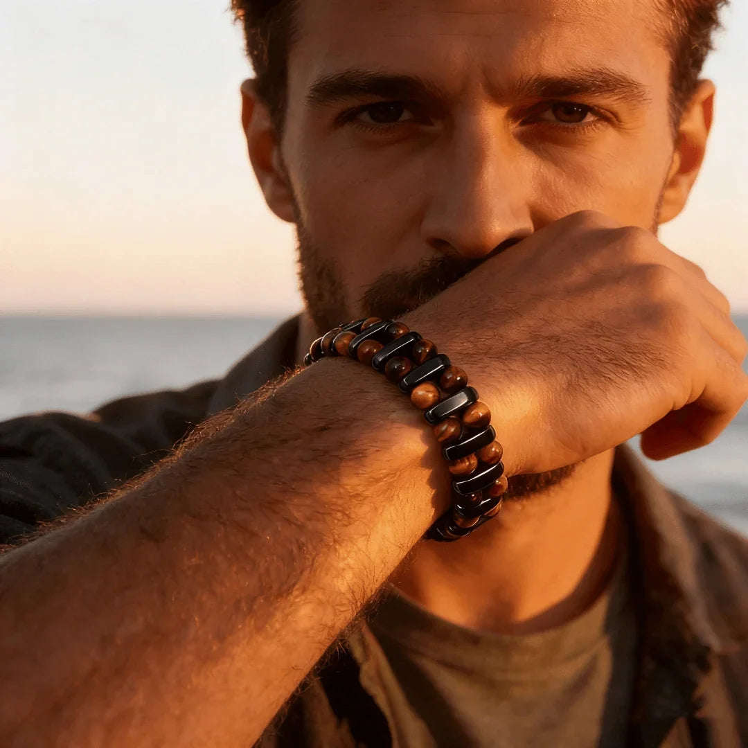 Natural Tiger's Eye Stone Bracelet Averon London