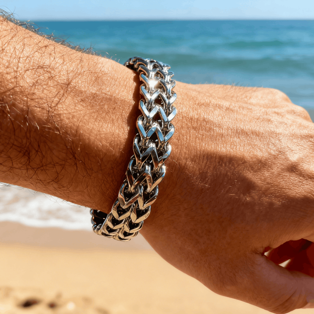 Double Row Foxtail Wheat Chain Bracelet Averon London