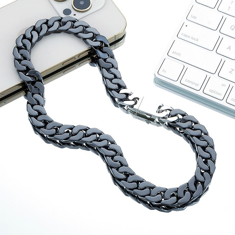 Chunky Cuban Ceramic Chain | White, Black, Yellow & Taupe