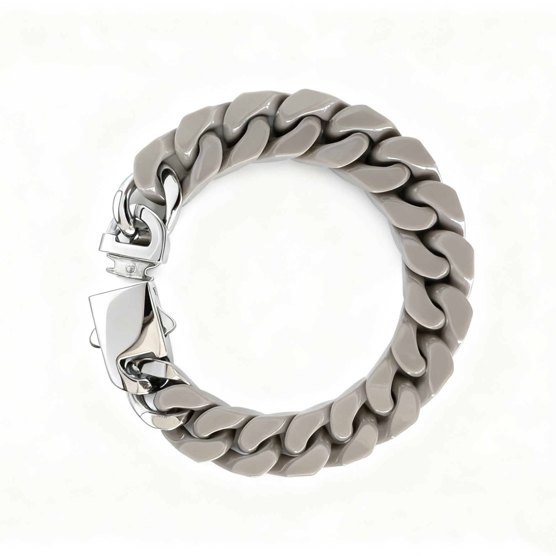 Chunky Cuban Ceramic Chain | White, Black, Yellow & Taupe
