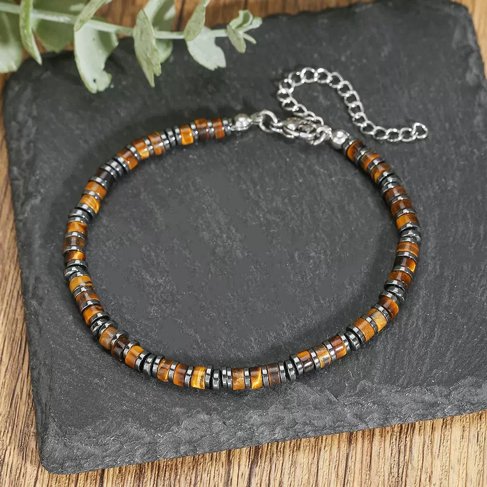 Natural Tiger's Eye Stone Bracelet