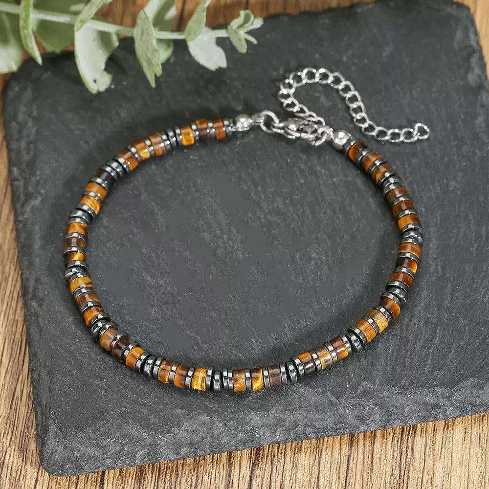 Natural Tiger's Eye Stone Bracelet Averon London