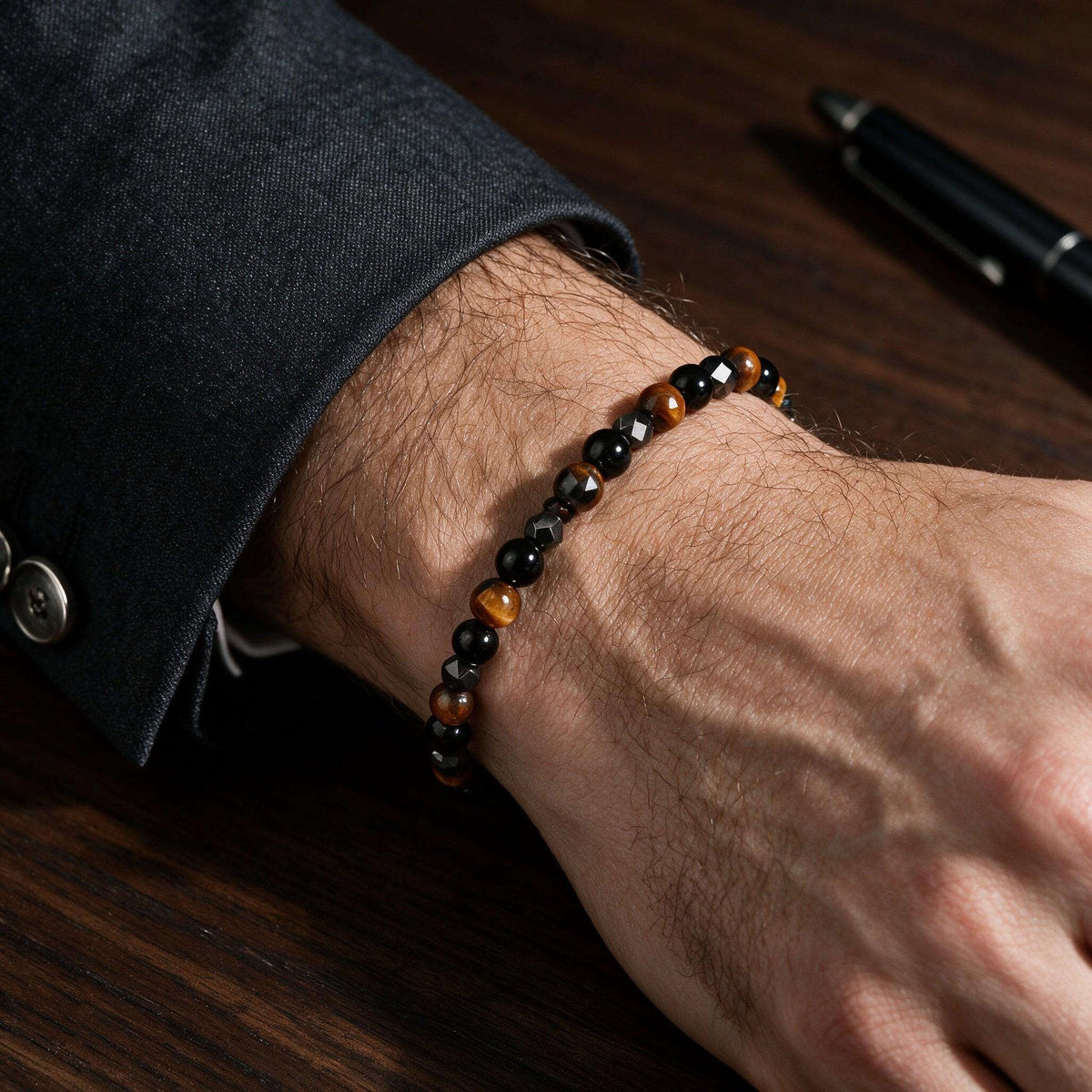 Natural Tiger's Eye Stone Bracelet Averon London