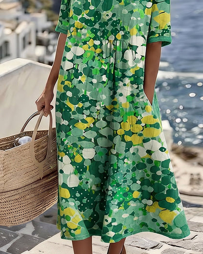 Elena | Vestito midi floreale leggero e morbido