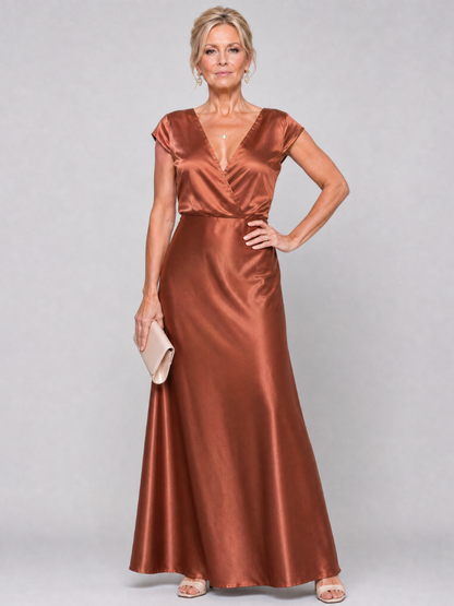 Giulia | Maxidress con top avvolgente e maniche corte