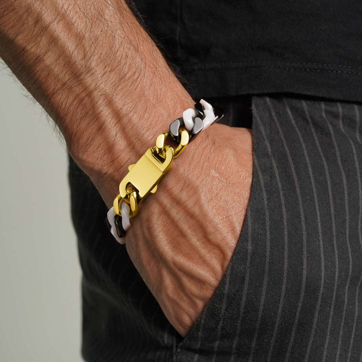Panda Ceramic Cuban Bracelet Averon London