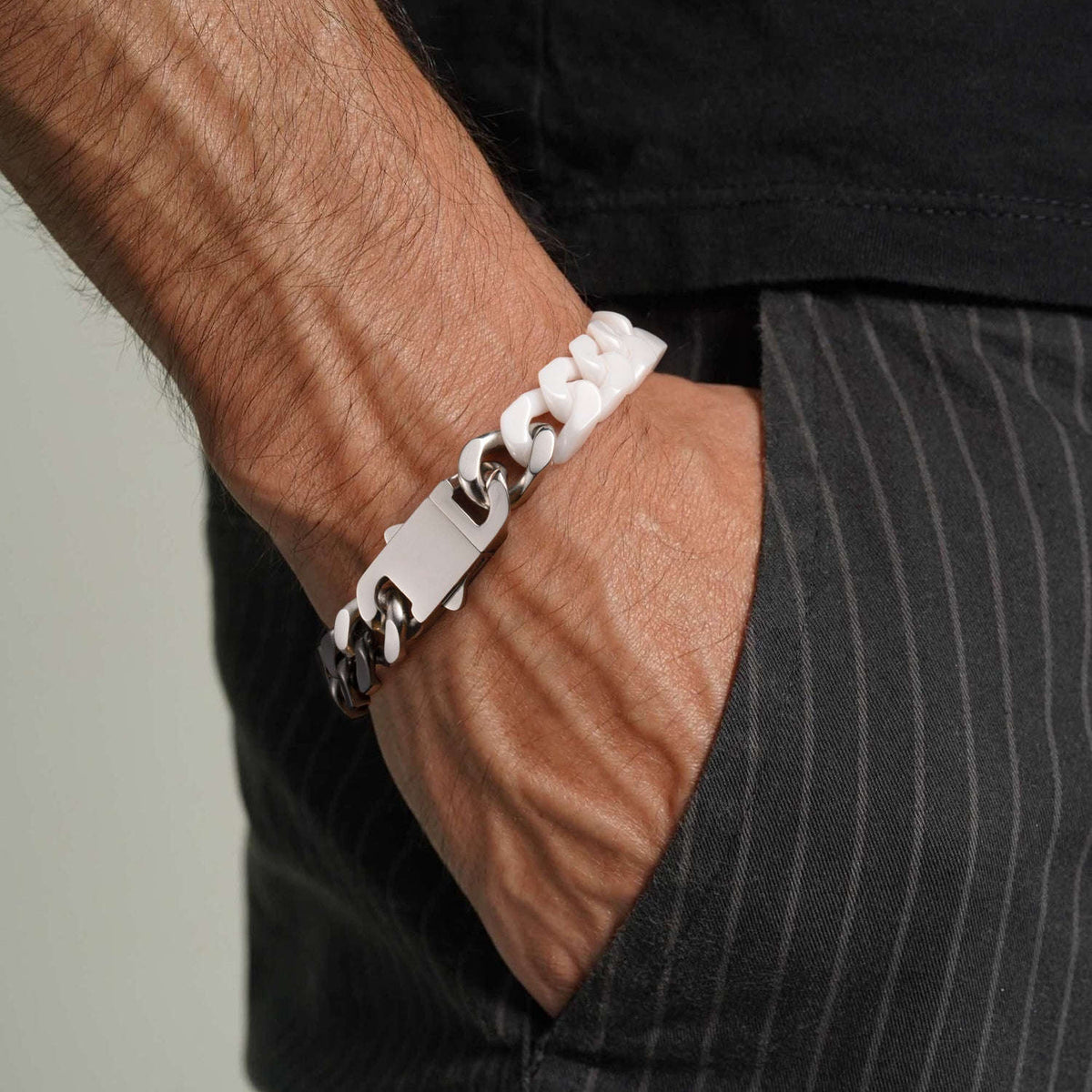 Panda Ceramic Cuban Bracelet Averon London