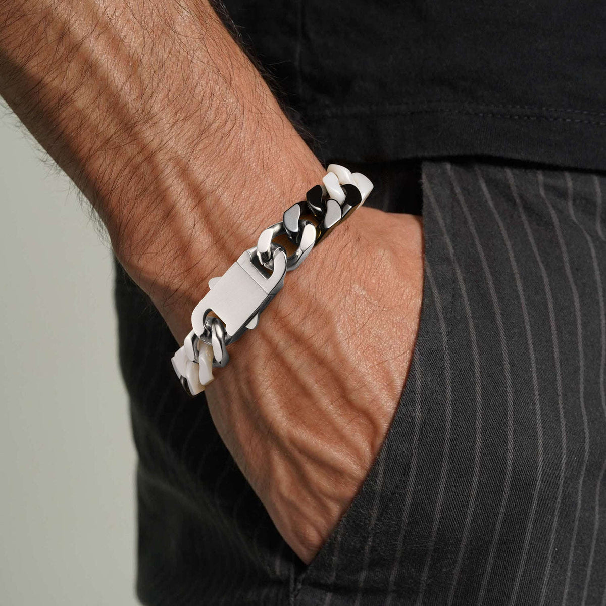 Panda Ceramic Cuban Bracelet Averon London