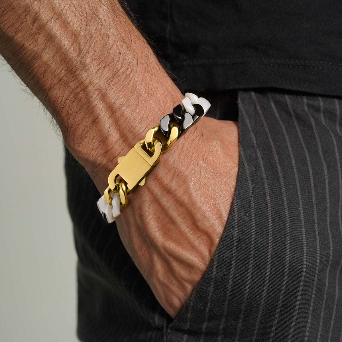 Panda Ceramic Cuban Bracelet Averon London