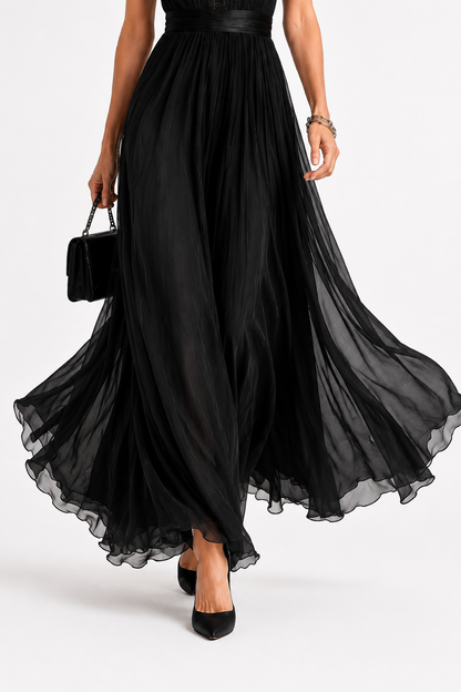 Camilla | Abito Maxi in Chiffon Elegante