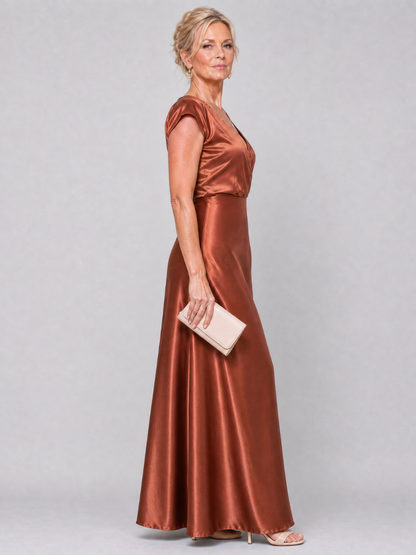 Giulia | Maxidress con top avvolgente e maniche corte