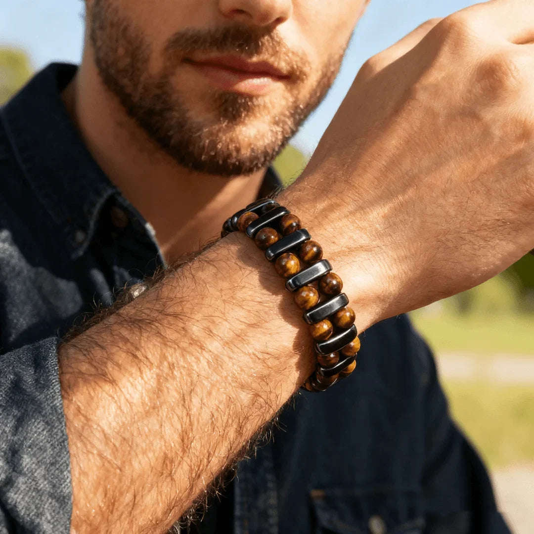 Natural Tiger's Eye Stone Bracelet Averon London