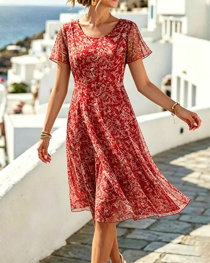 Ana | Vestito midi floreale morbido e leggero