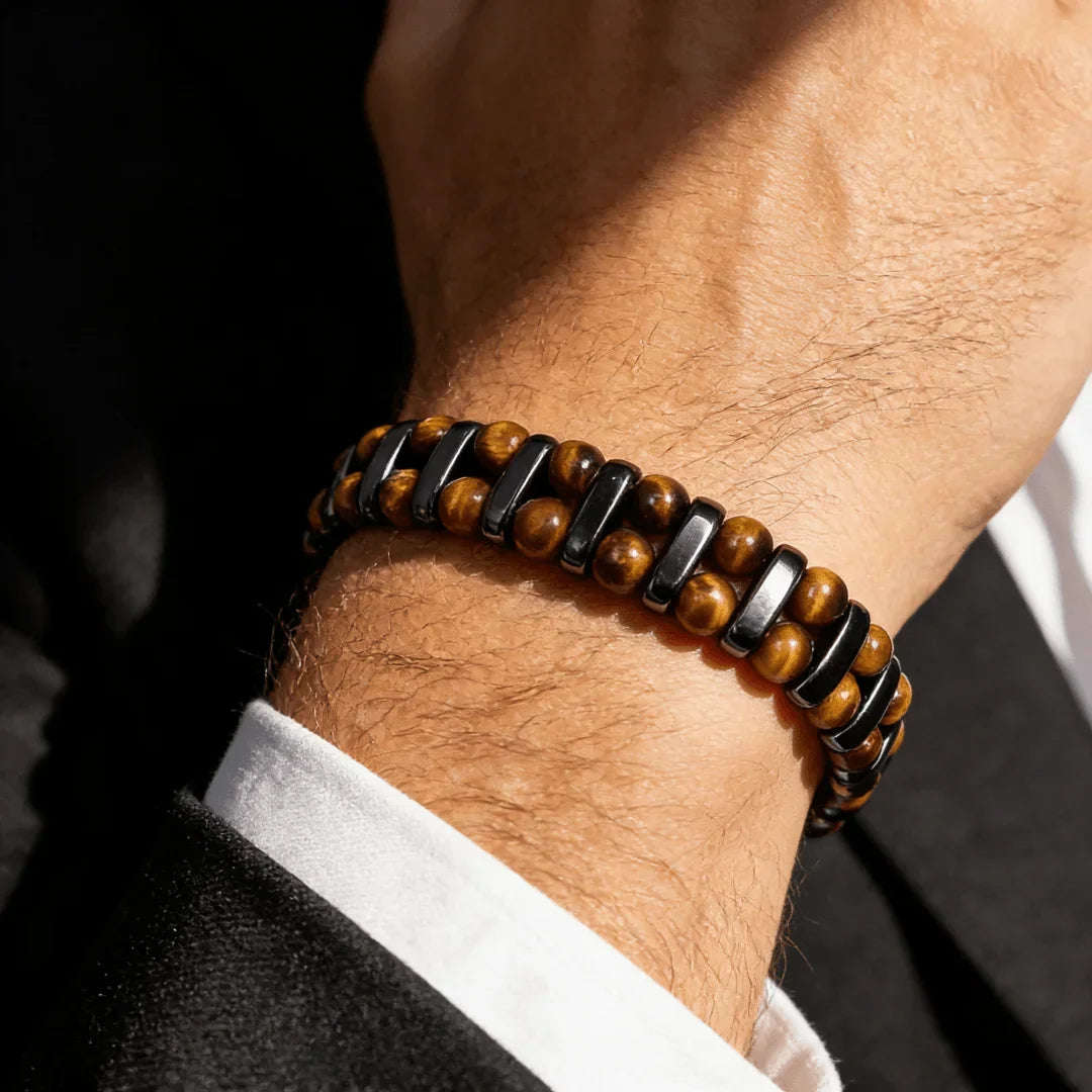 Natural Tiger's Eye Stone Bracelet Averon London
