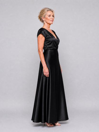 Giulia | Maxidress con top avvolgente e maniche corte