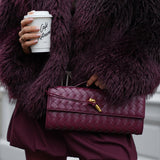 Alba | Woven Structured Shoulder Bag