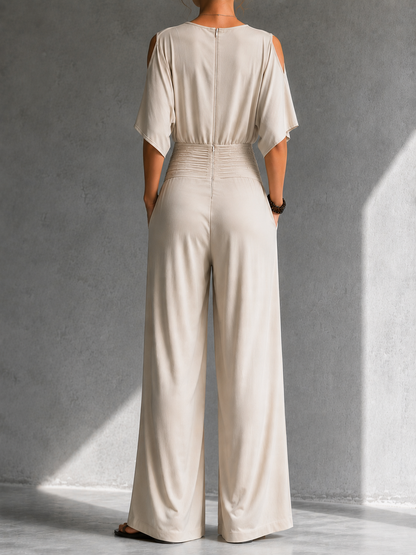 Alia | Combinazione elegante con effetto portafoglio e gambe larghe