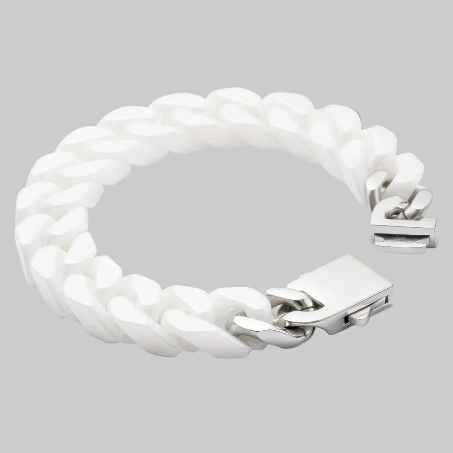 Chunky Cuban Ceramic Chain | White, Black, Yellow & Taupe