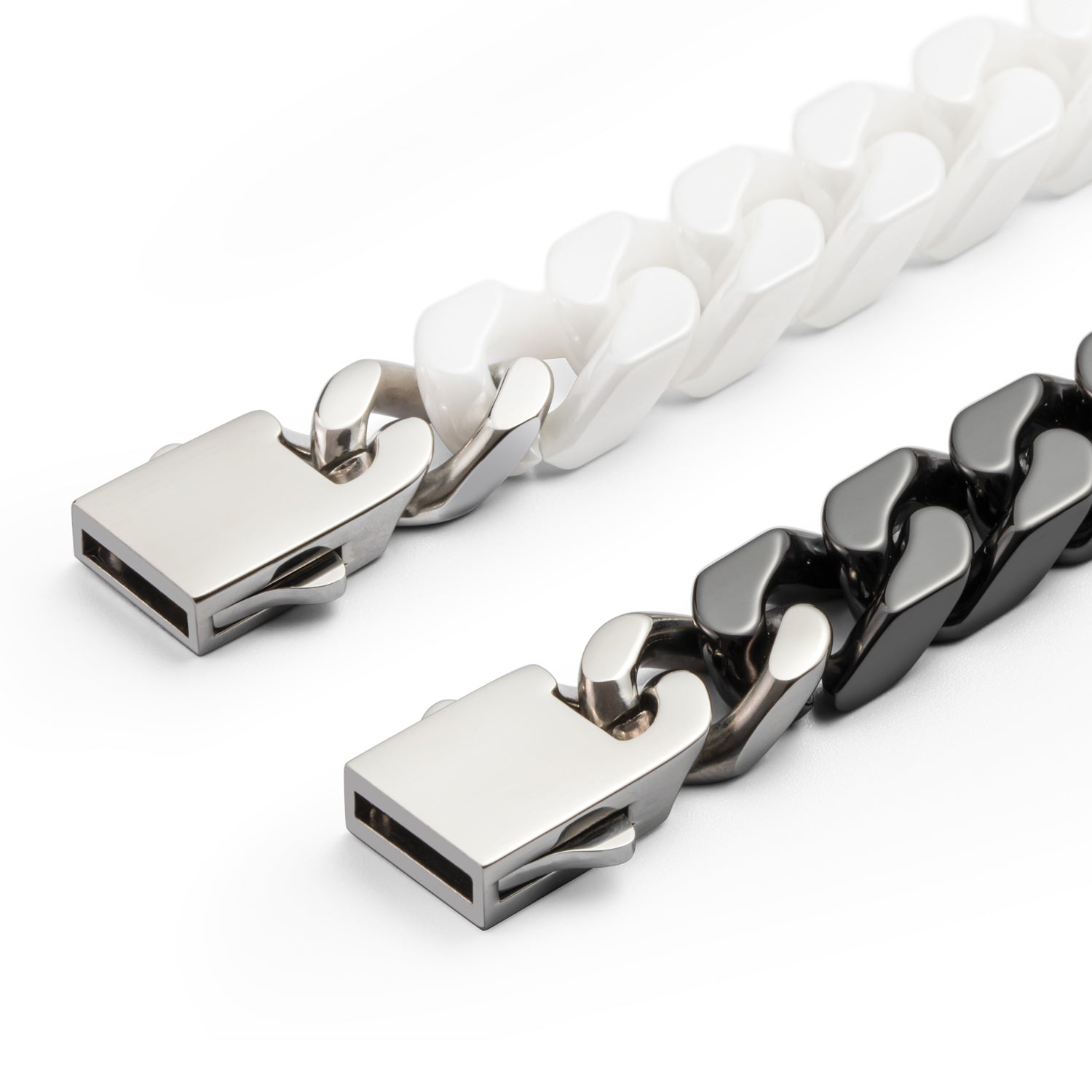 Chunky Cuban Ceramic Chain | White, Black, Yellow & Taupe
