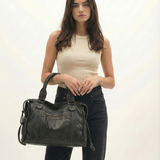 Arabell | Vintage Faux Leather Structured Tote Bag