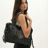 Arabell | Vintage Faux Leather Structured Tote Bag