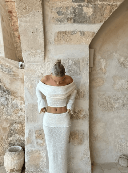 Azaria | Ensemble Deux Pièces Texturé pour Vacances D'Été pour Femme