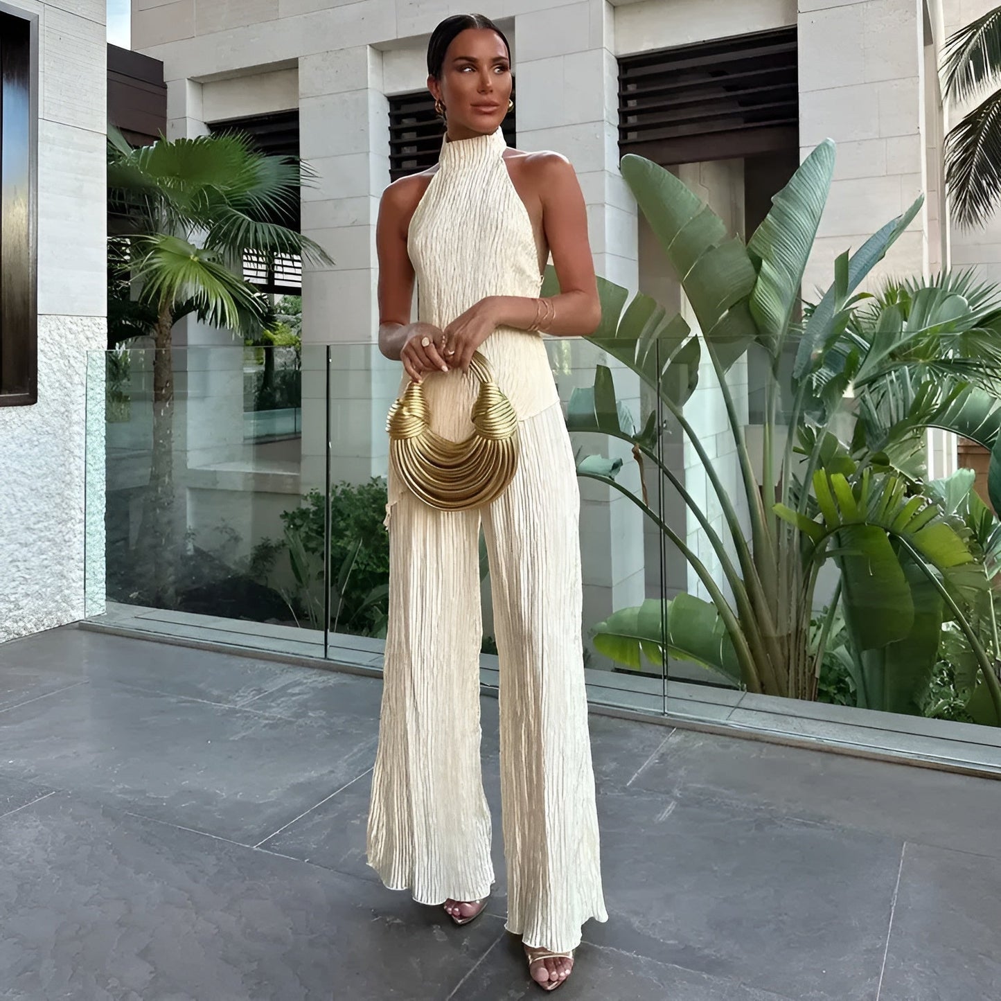 Briarlee | Women’s Pleated Two-Piece Summer Vacation Set