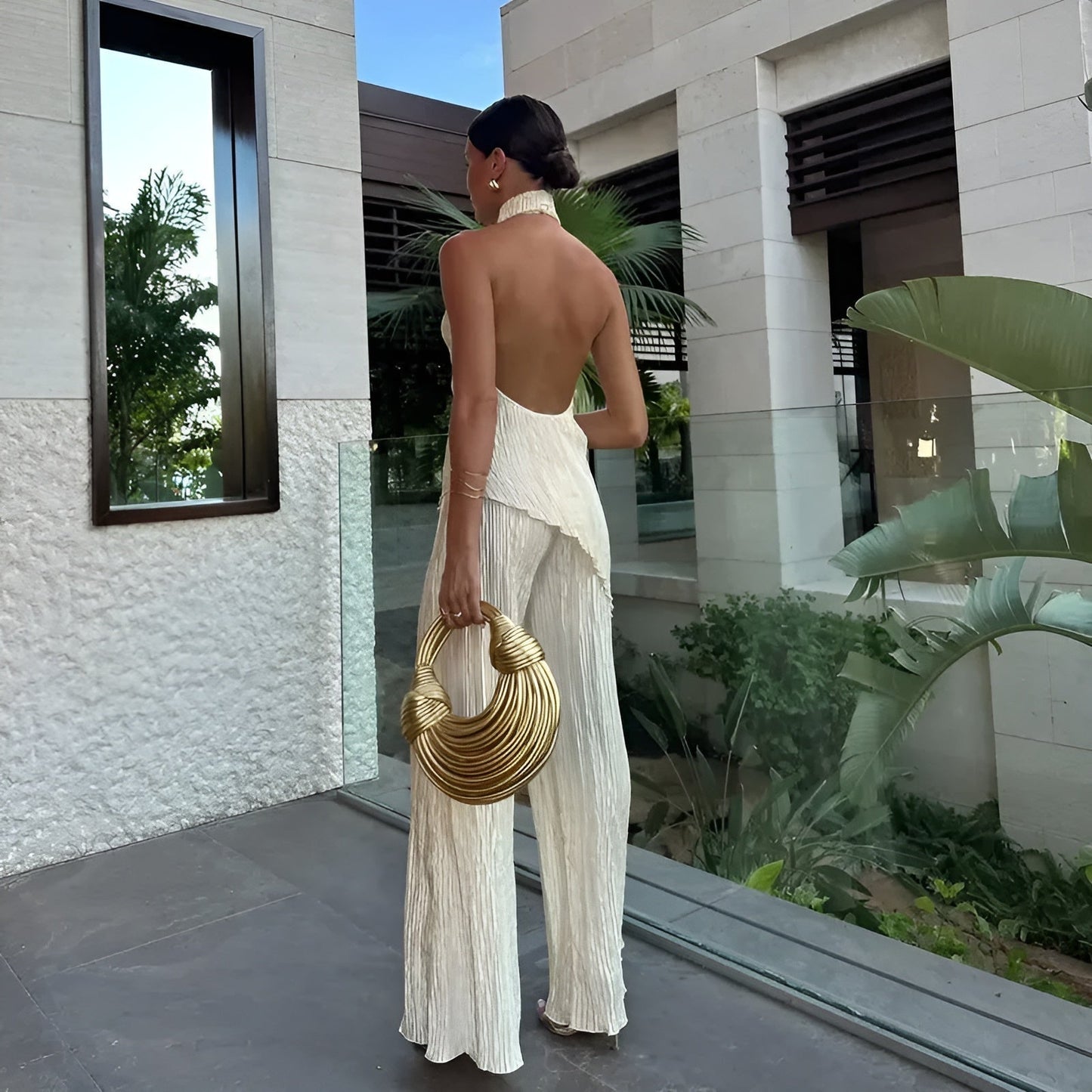Briarlee | Women’s Pleated Two-Piece Summer Vacation Set