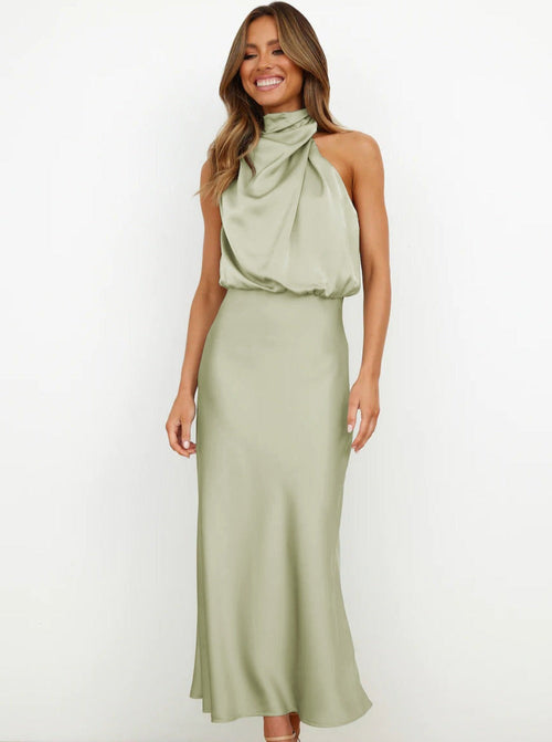 Briony | Elegant Backless Long Dress for Wedding Guest