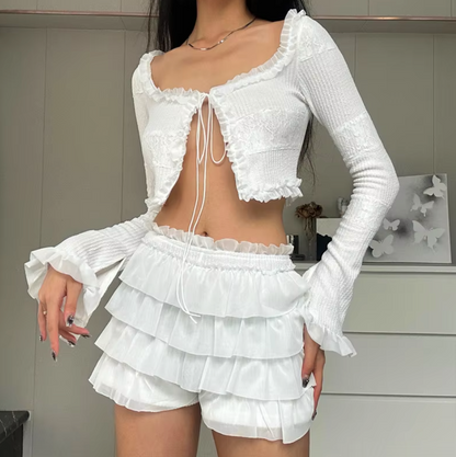 Calla | Women’s Two-Piece Summer Set with Crop Top and Shorts