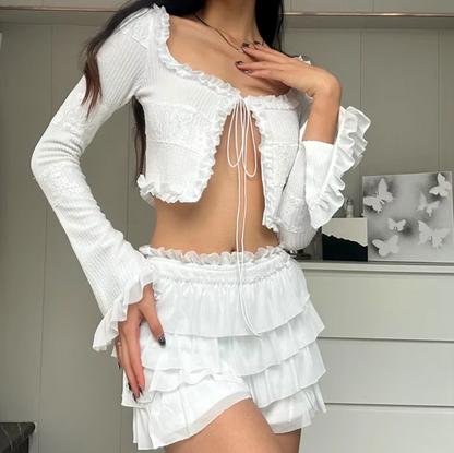 Calla | Women’s Two-Piece Summer Set with Crop Top and Shorts