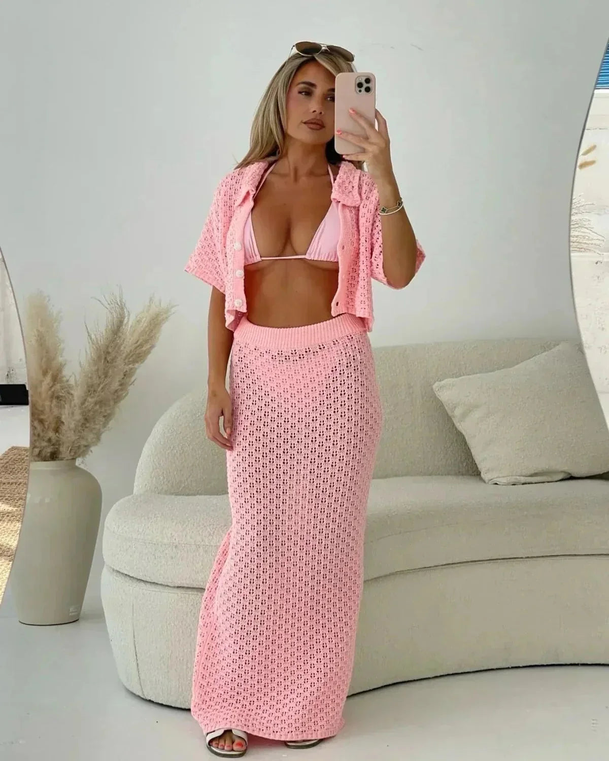 Isolde | Ensemble de Plage Deux Pièces en Crochet pour L'Été pour Femme