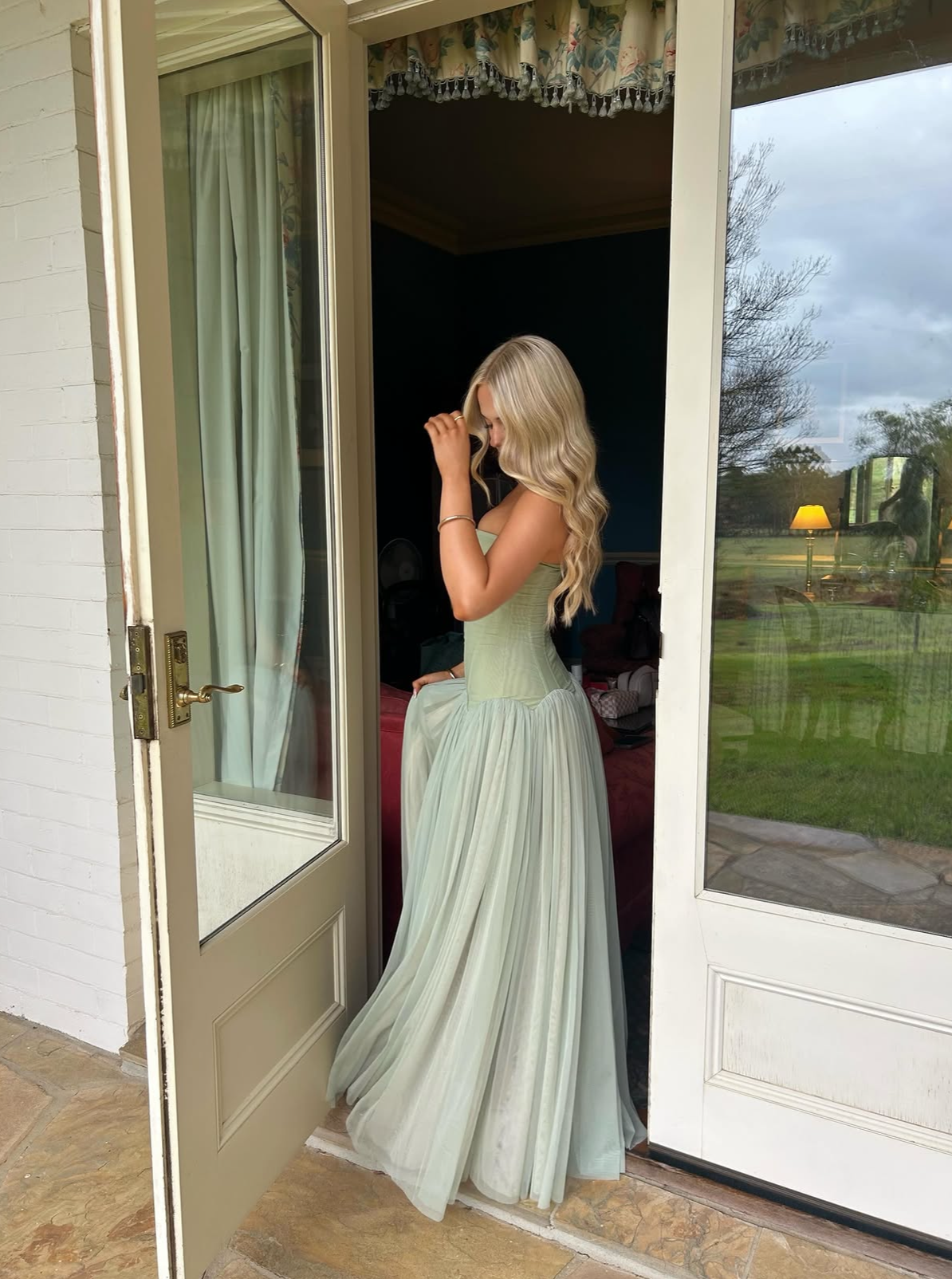 Judith | Robe D'Invitée de Mariage Maxi Style Corset Sans Manches pour Femmes