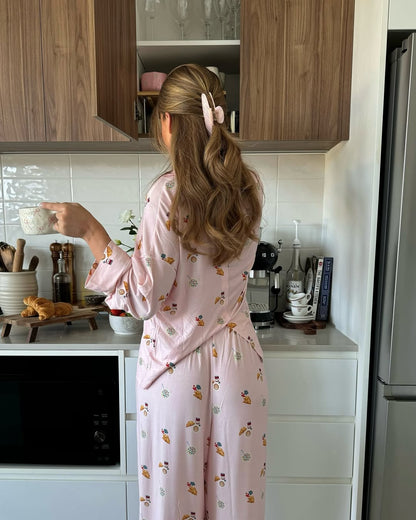 Nicole | Ensemble de Pyjama Douillet Imprimé pour Femme