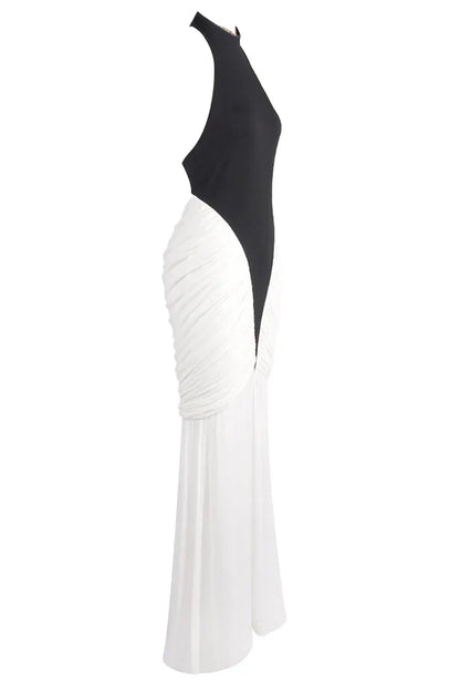 Sloane | Women's Sleeveless Backless Ruched Bodycon Maxi Dress