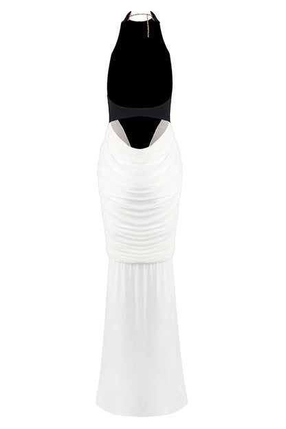 Sloane | Women's Sleeveless Backless Ruched Bodycon Maxi Dress