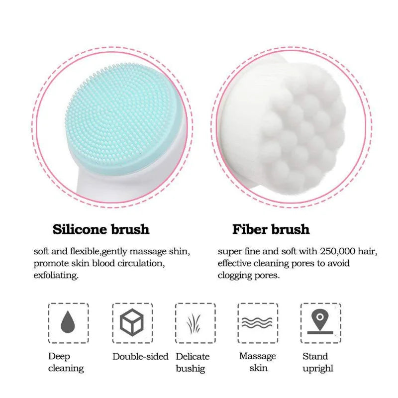 Averon™3D Double Silicone Facial Cleansing Brush